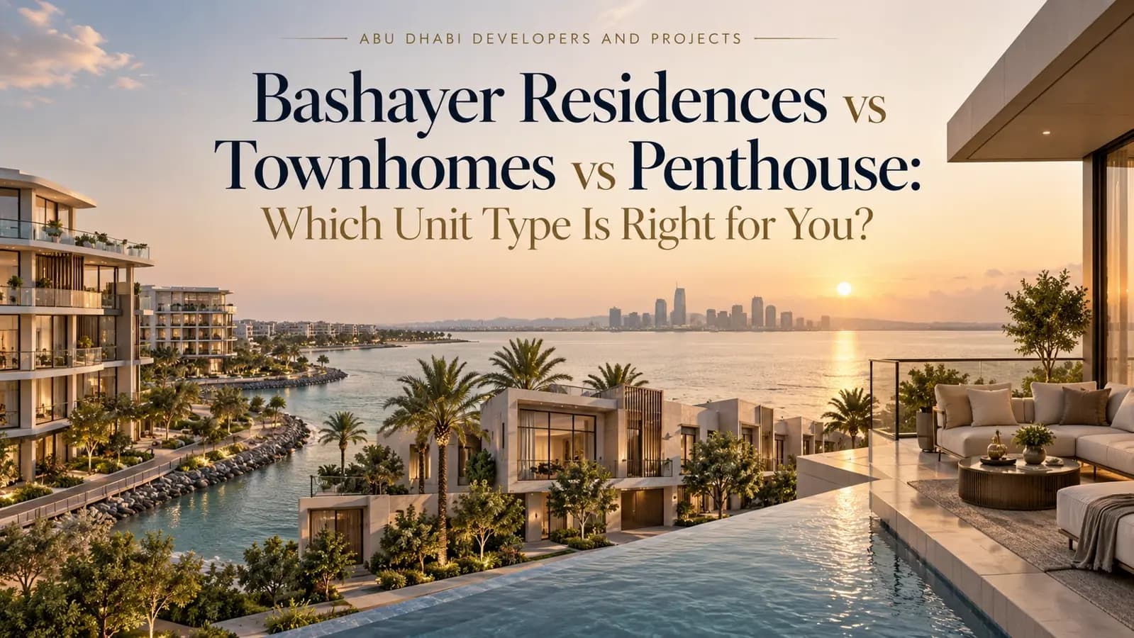 Bashayer Residences أو Townhomes أو Penthouse: أي نوع وحدة يناسبك؟