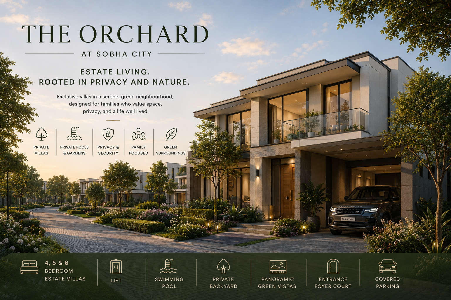 The Orchard at Sobha City Abu Dhabi: Estate Villas for Private Family Living