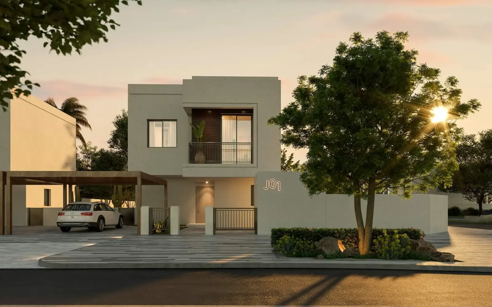 Modern villas and townhouses in Noya community on Yas Island Abu Dhabi