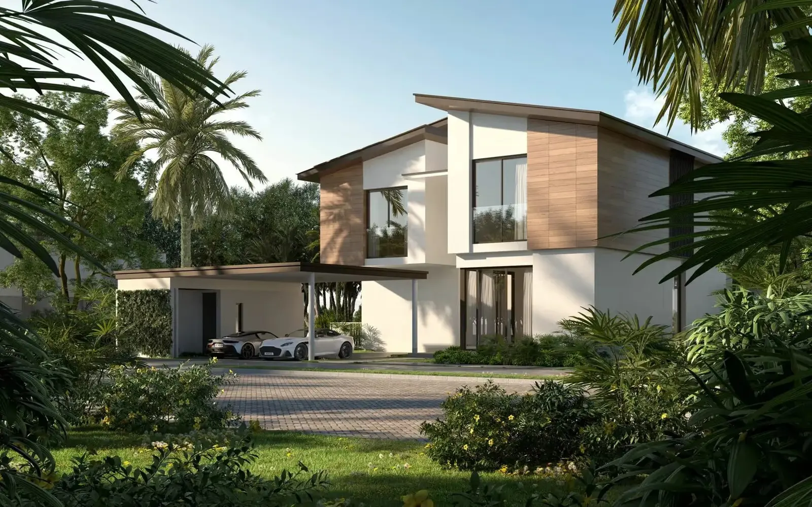 Luxury villas surrounded by nature in Saadiyat Lagoons on Saadiyat Island