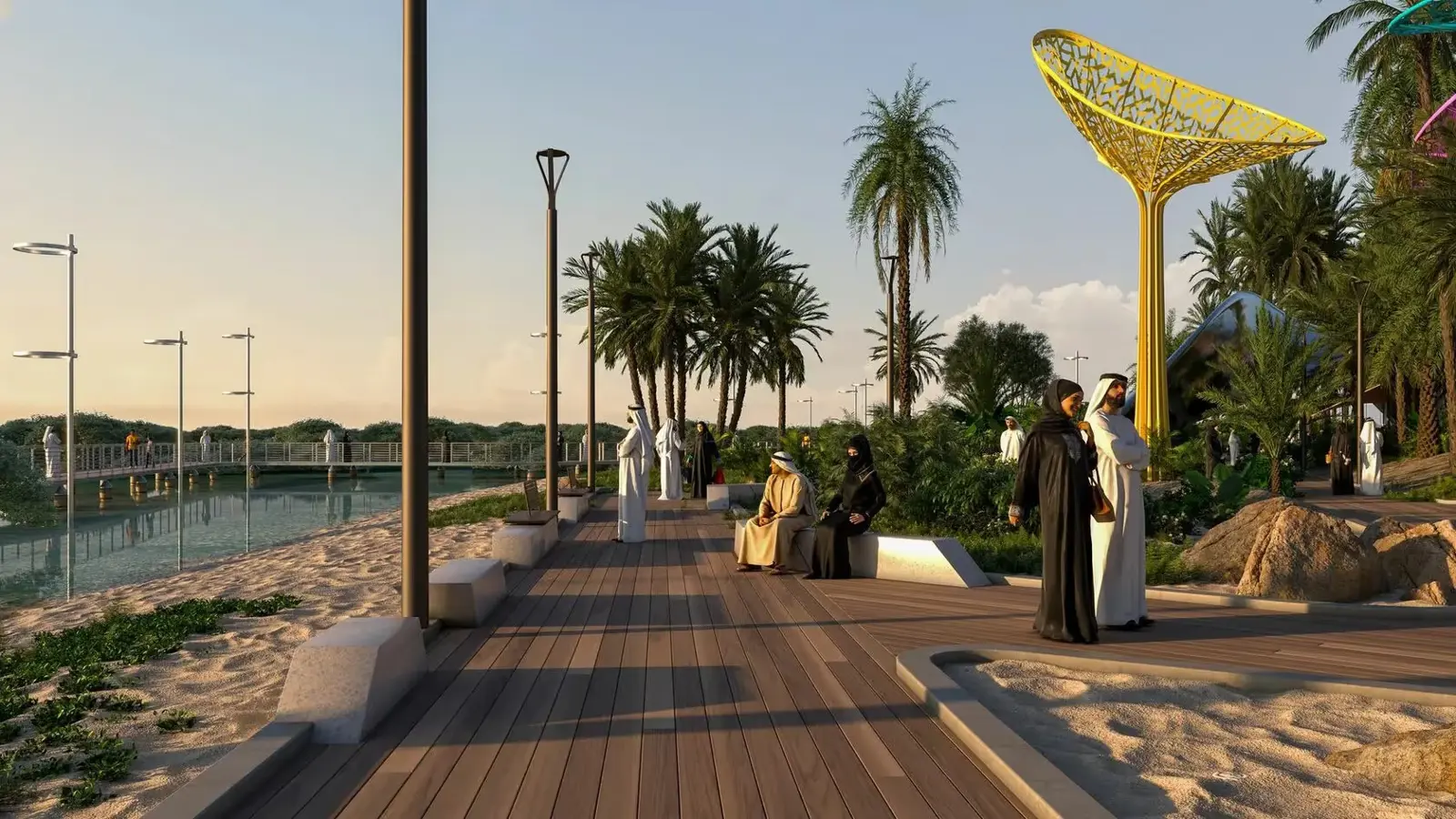 Luxury villas surrounded by nature in Saadiyat Lagoons on Saadiyat Island