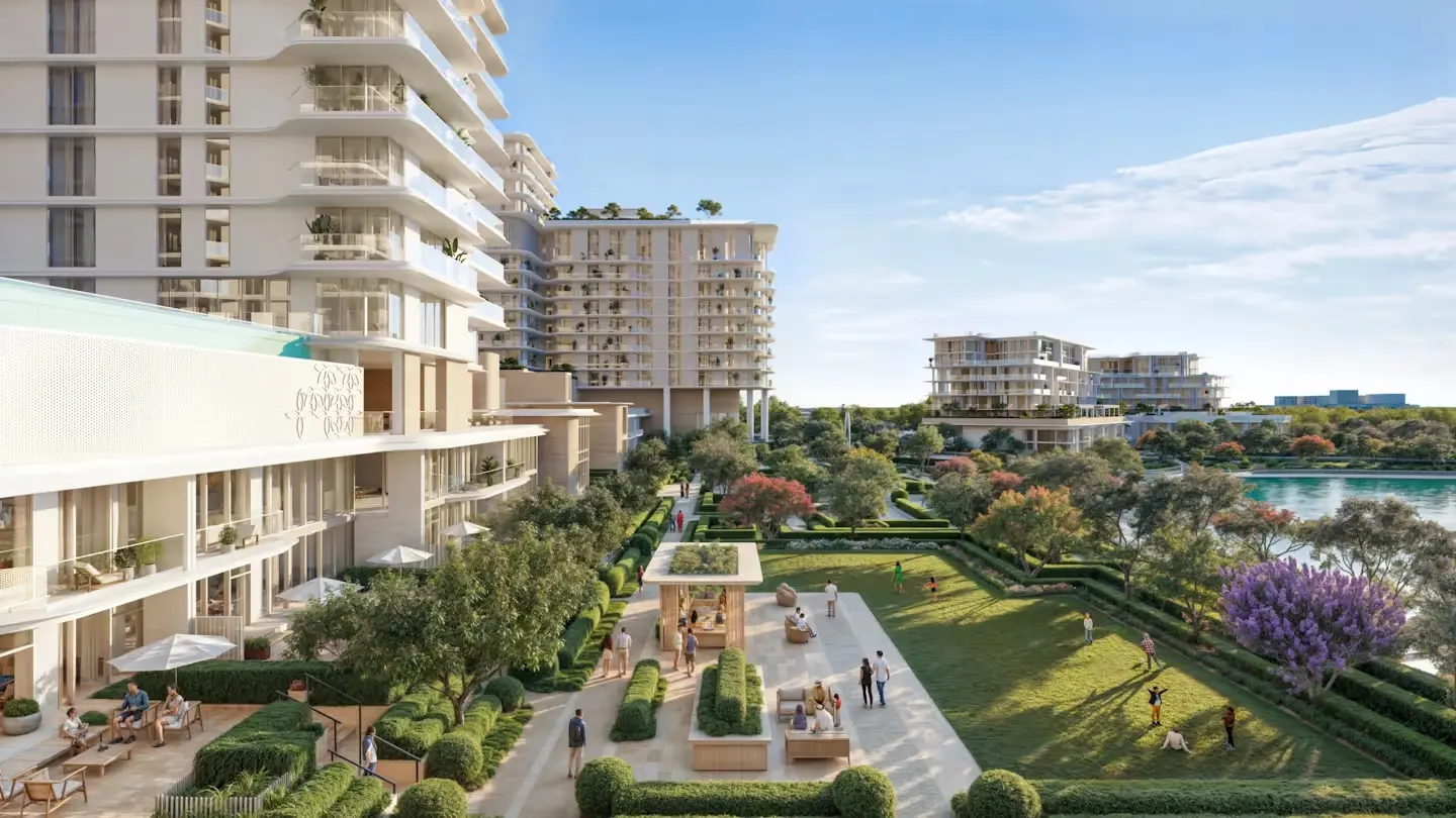 Modern waterfront apartments in Muheira in Abu Dhabi