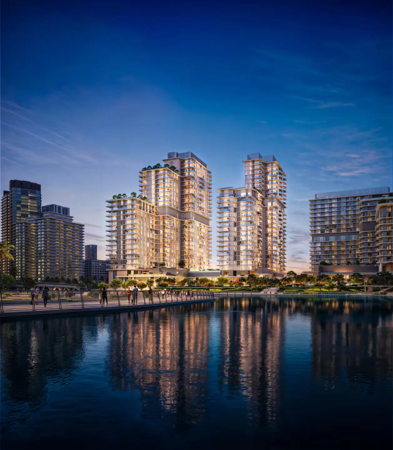 Modern waterfront apartments in Muheira in Abu Dhabi