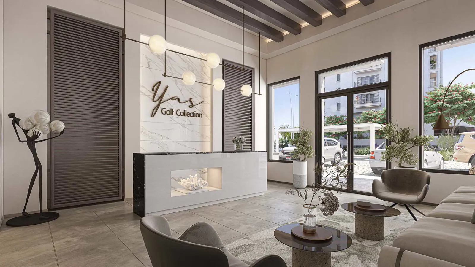 Modern apartments with golf course views in Yas Golf Collection on Yas Island