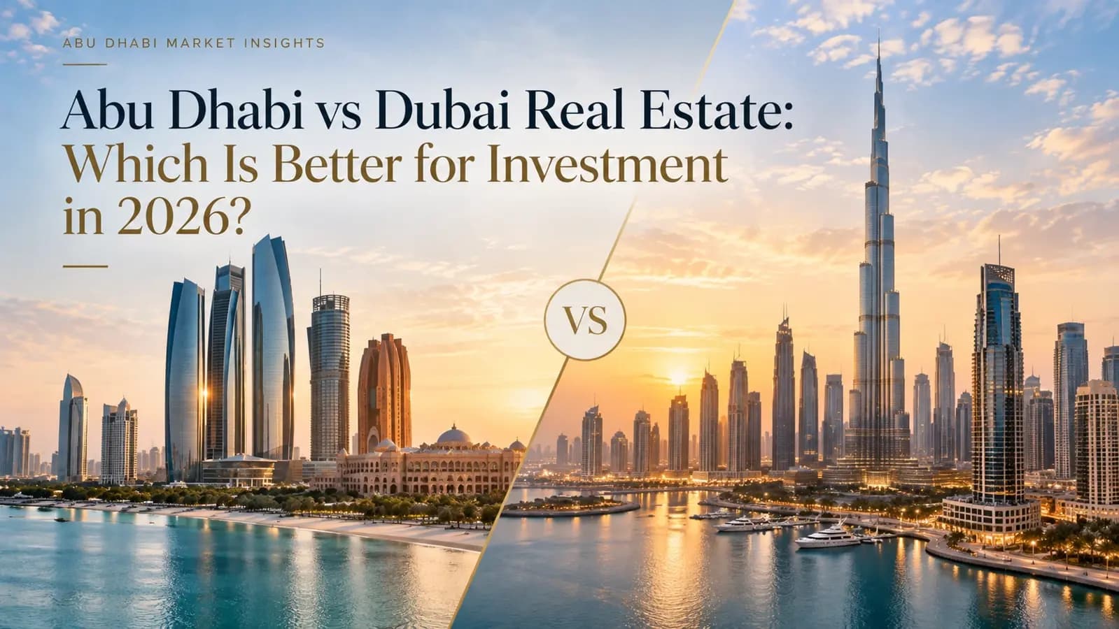 Abu Dhabi vs Dubai Real Estate: Which Is Better for Investment in 2026?